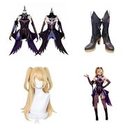 Anime Cosplay Costume For Fischl Genshin,Women Men Uniform With Accessories,Cosplay Replica Prop Wig Shoes Full Set, Halloween Carnival Party Suit