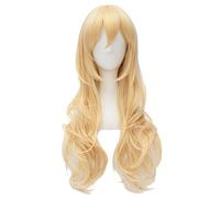 Anime Cosplay Perruque Anime Votre Mensonge en Avril Miyazono Kaori Perruque Cosplay Costume Femmes Cheveux longs Jaune Halloween Fête Perruques