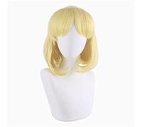 Anime Cosplay Perruque Ma prochaine vie en tant que méchant : toutes les routes mènent au destin !Maria Campbell Perruque dorée courte bouclée Anime Cosplay + bonnet de perruque