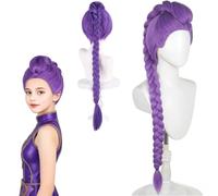 Anime Cosplay Perruque pour Enfant, Perruque Ru-mi, Perruques Violette à Longue Tresse, H-unter Perruque pour Halloween, Carnaval