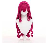 Anime Cosplay Wig, Fate Grand Order Tristan Wig, Burgundy Long Curly Wig with Free Wig Cap, for Christmas Carnival Party Halloween Cosplay Wig