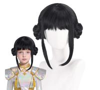 Anime Costume Cosplay Wig, Purple Braid Wigs for Women Men, Pop Singer Hair Halloween Cosplay Props(Black)