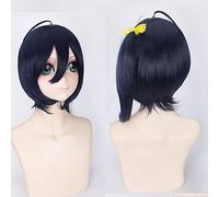 Anime Cyuunibyou démo Koi ga shitai Takanashi Rikka perruque cosplay Halloween 45 cm violet noir court Cosplay perruques cheveux + casquette de perruque une taille perruque rikka PL-139