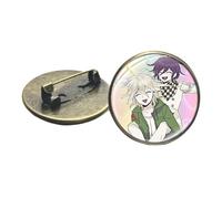 Anime Danganronpa V3 Killing Harmony Oma Kokichi Pin's Cosplay Badge Figures Art Photo Glass Dome Broche, Verre