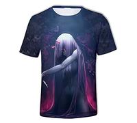 Anime Darling in The Franxx T-Shirt imprimé en 3D Zero Two Chemisier à Manches Courtes imprimé Top Ample à col Rond