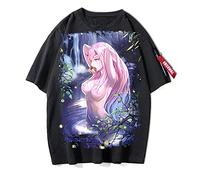 Anime Darling in The FranXX T-Shirt Zero Two Chemisier à Manches Courtes imprimé Ichigo Haut à col Rond Ample à Manches personnalisées Hiro T-Shirt