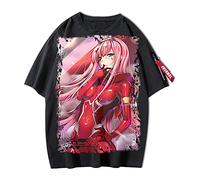 Anime Darling in The FranXX T-Shirt Zero Two Chemisier à Manches Courtes imprimé Ichigo Haut à col Rond Ample à Manches personnalisées Hiro T-Shirt