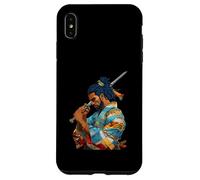 Anime de samouraï Afro-américain, Dessin animé, Guerrier Bushido Japonais Coque pour iPhone XS Max