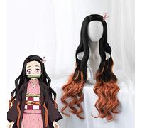 Anime Démon Slayer Kimetsu No Yaiba Cosplay Perruques Zenitsu Agatsuma Doré Cheveux Courts + Casquette De Perruque Gratuite Taille Unique Kamado Nezuko