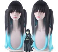 Anime démon Slayer: Kimetsu No Yaiba Tokitou Muichirou Cosplay perruques Gradient résistant à la chaleur synthétique cheveux Costume perruque + bonnet de perruque