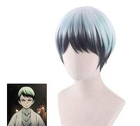 Anime démon Slayer: Kimetsu no Yaiba Yushirou Cosplay perruques court dégradé couleur résistant à la chaleur synthétique cheveux perruque + perruque casquette PL-753