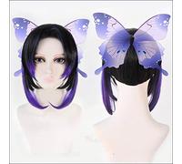 Anime Démon Slayer: Kimetsu Pas Yaiba Kochou Shinobu cosplay perruques perruque de cheveux (Sans headwears) + Cap perruque gratuit seulement perruque