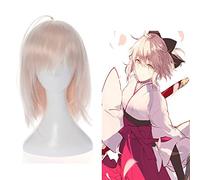 Anime destin Grand ordre Cosplay perruques Okita Souji Cosplay perruque synthétique perruque cheveux Halloween carnaval fête Sakura sabre femmes perruque
