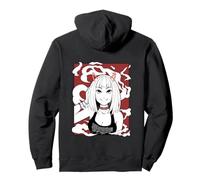 Anime Diable Fille Goth Manga Girl avec Cornes Waifu Sweat à Capuche