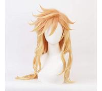 Anime Douma perruque démon Slayer Kimetsu No Yaiba longues boucles or clair cheveux synthétiques Halloween carnaval Costume Cosplay perruques KUQX807