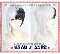 Anime Dr.Stone Asagiri Gen Cosplay Wig Silver White And Black Heat Resistant Synthetic Hair Wig + Wig Cap