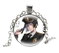 Anime Dr.STONE Collier pour homme et femme avec pendentif rond Senku Ishigami en verre Cabochon Cadeau en gros, Verre