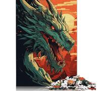 Anime Dragon Puzzle 1000 Pieces Cadeau Unique Jeu Éducatif Défi Jouet À De Qualité Supérieure Peinture Art pour Adultes Et Enfants 1000pcs (75x50cm)