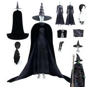 Anime Elphaba Cosplay Uniforme Wicked Costume Ensemble complet avec perruque - Fête d'Halloween et Conventions Anime Ensemble complet Outfit Adultes