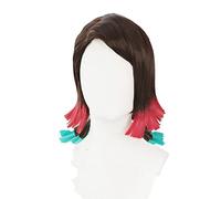 Anime Enmu Anime Kimetsu No Yaiba Cosplay Wig Cosplay Short Synthetic Hair Halloween Party + Wig Cap