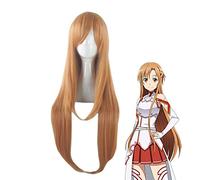Anime épée Art en ligne perruque marron doré Yuuki Asuna Asada Shino cheveux synthétiques Cosplay Costume perruques + casquette de perruque gratuite 3