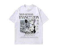 Anime Eva T-Shirts Rei Ayanami Top Coton à Manches Courtes Harajuku Manga Evangelion T-Shirts