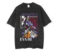 Anime Evangelion T-Shirt EVA Asuka Langley Souryuu T-Shirt EVA-01 Test Type Short Sleeve Loose Summer Tee