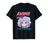 Anime Eyes Real Feelings Pastel Esthétique Graphique T-Shirt