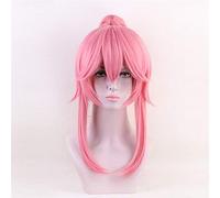 Anime Fate/Grand Order Servant Cosplay Wig Tamamo no Mae Pink Hairpiece Halloween Costume Wigs With Clip On Ponytail KUMZ8349