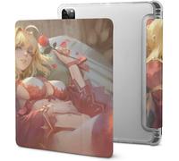Anime Fategrand Order Fgo Jeanne Marsh Rin Nero Tamamo No Mae Étui Pour Ipad Pro 2021 Avec Plumier, Résistant Aux Chocs, Mise En Veille/Réveil Automatique, Housse De Protection Transparente Pour Table