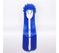 Anime FGO destin Extra Lancer Cu Chulainn Cosplay perruque roulette droite Long bleu cheveux synthétiques Halloween Costume jouer perruques pour hommes KUMZ9620