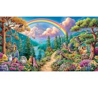 Anime-Fille-avec-Roses-et-vitraux Puzzle de 1000 pièces pour Enfants de 12 Ans Cadeaux d'anniversaire pour Grands Enfants 38x52cm/1000pcs