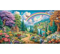 Anime-Fille-avec-Roses-et-vitraux Puzzle de 1000 pièces pour la Famille Cadeaux d'anniversaire pour Grands Enfants Carton 100% recyclé 75x50cm/1000pcs