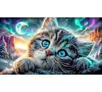 Anime-Fille-avec-vitraux Puzzle de 1000 pièces Cadeaux d'anniversaire pour Grands Enfants Carton 100% recyclé 75x50cm/1000pcs