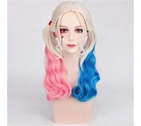 Anime film Suicide Squad Joker Harleen Quinzel perruque Cosplay Costume Double queue de cheval synthétique cheveux longs pour les femmes fête perruques Dm600