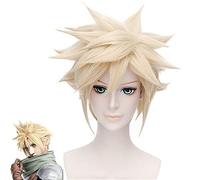 Anime FINAL FANTASY 7 Cloud Strife Cosplay Perruque Lumière Doré Court Fibre Résistant à la Chaleur Postiche Halloween Fête Jeu Perruques