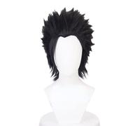 Anime Final Fantasy VII Ff7 Zack Fair Cosplay Perruque, Noir Perruque Dos Court, Halloween Role Play Costume Party