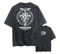 Anime Fullmetal Elric Alchemist T-Shirt Edward Elric Gothic Style Street Trend Fashion Anime T-Shirt