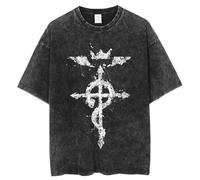 Anime Fullmetal Elric Alchemist T-Shirt Gothic Style Street Trend Fashion Anime T-Shirt Fullmetal Elric Alchemist Cosplay
