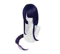 Anime Game Raiden Shogun Genshin Impact Project Cosplay Wig Synthetic Hair Purple Halloween Party Ponytail Wigs Peruca