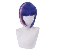 Anime Game Scissor Seven Cosplay Wig Synthetic Hair Adult Mix Blue Pink Short Bob Wigs For Party
