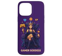 Anime Gamer Queen Lecteur de Jeu vidéo XP Trône Gamer Goddess Coque pour iPhone 13 Pro Max
