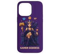 Anime Gamer Queen Lecteur de Jeu vidéo XP Trône Gamer Goddess Coque pour iPhone 14 Pro Max