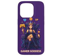 Anime Gamer Queen Lecteur de Jeu vidéo XP Trône Gamer Goddess Coque pour iPhone 15 Pro