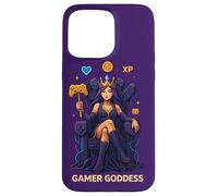 Anime Gamer Queen Lecteur de Jeu vidéo XP Trône Gamer Goddess Coque pour iPhone 15 Pro Max