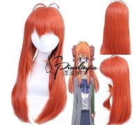 Anime Gekkan Shoujo Nozaki-kun Chiyo Sakura Cosplay perruque Orange longue droite cheveux résistants à la chaleur Halloween fête perruques PL-374