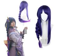 Anime Genshin Impact Raiden Ei Perruque Cosplay pour tous les personnages Halloween Carnaval Party pour les femmes filles et garçons