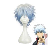 Anime Gintama Sakata Gintoki perruque Cosplay Costume argent âme hommes et femmes cheveux courts Halloween fête perruques WIG-581A
