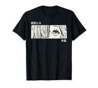 Anime Girl Eyes Panel Manga Aesthetic Design T-Shirt