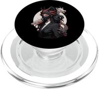 Anime Girl Gothic Waifu Japanese Kawaii Otaku Oni Mask PopSockets PopGrip pour MagSafe